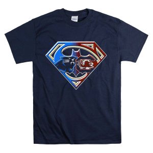 Carolina Panthers South Carolina Gamecocks Superman Shield T-Shirt