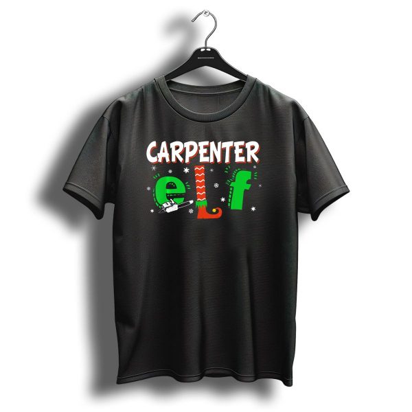 Carpenter Elf Christmas Chainsaw Matching Group T Shirt 1 t shirt 1