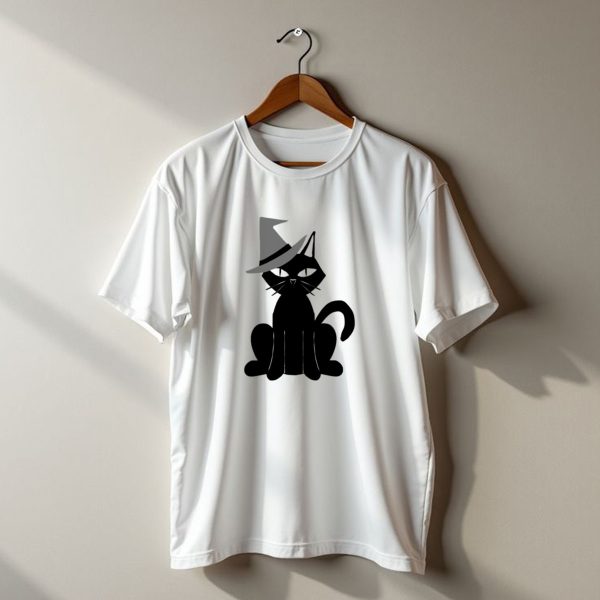 Cat In Witch Hat Halloween T Shirt t shirt 1
