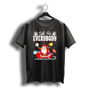 Cats For Everybody Christmas Xmas Kitten Santa Sleigh T-Shirt