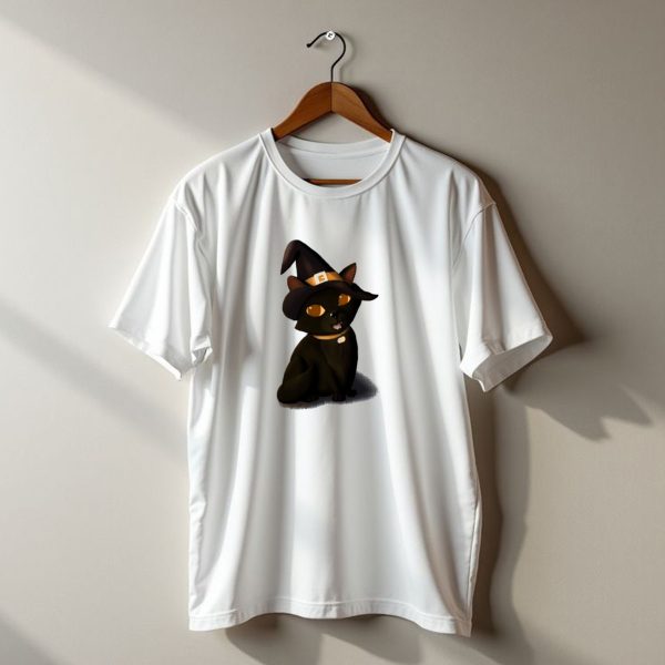 Cats Halloween Witch Hat Kitten Funny Cat Kitty T Shirt t shirt 1