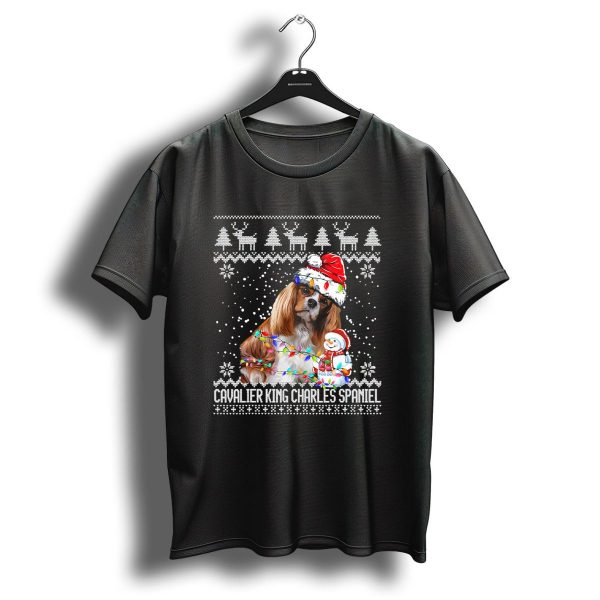 Cavalier King Charles Spaniel Christmas Santa Snowman Reindeer T Shirt 1 t shirt 1