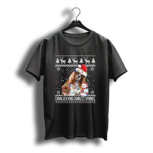 Cavalier King Charles Spaniel Christmas Santa Snowman Reindeer T-Shirt