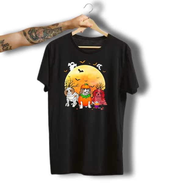 Cavalier King Charles Spaniel Halloween Mummy Pumpkin Bat Ghost Cupcake T Shirt t shirt 1