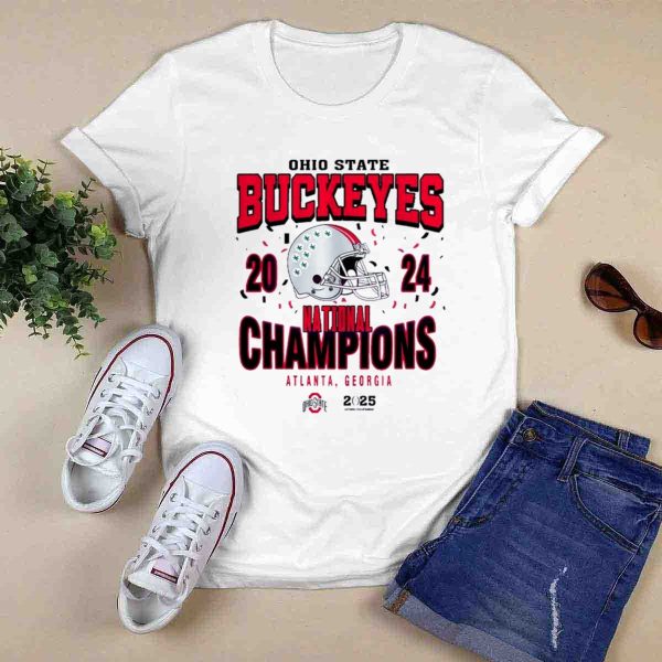 Celebration Ohio State Buckeyes Confetti National Champions T Shirt Style 1 0