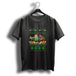 Chameleon Animal Lover Xmas Ugly Christmas Sweater Design With Chameleons In Santa Hats And Holiday Decorations T-Shirt