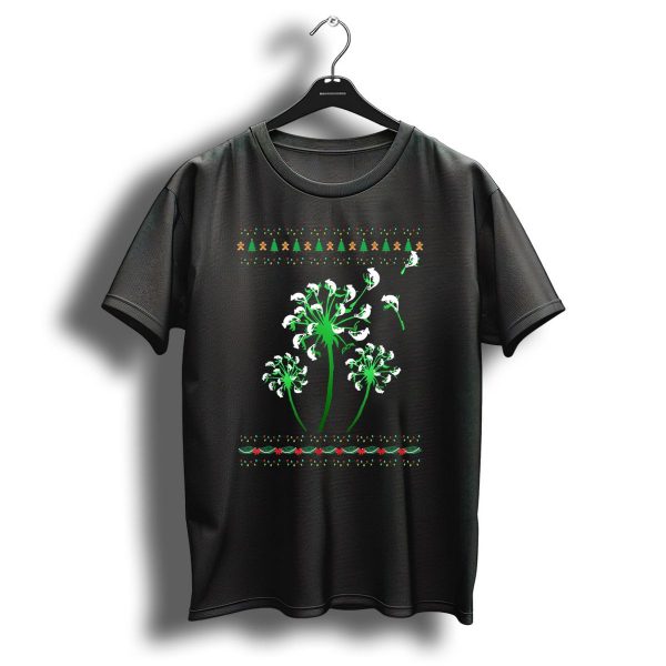 Chameleon Christmas Dandelion Flower Gingerbread Tree T Shirt 1 t shirt 1