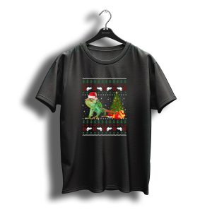 Chameleon Santa Christmas Reptile Ugly T-Shirt
