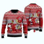 Charlie Brown And Snoopy Ohio State Buckeyes Christmas Ugly Sweater