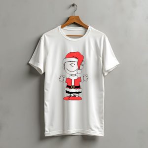 Charlie Brown Peanuts Christmas Santa Hat Holiday T-Shirt