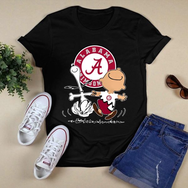 Charlie Brown Snoopy Alabama Crimson Tide Style 1 Black 1
