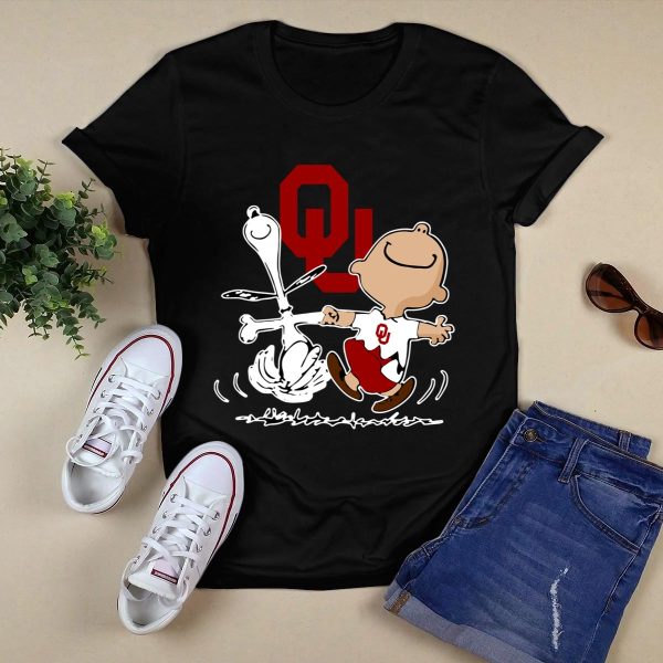 Charlie Brown Snoopy Oklahoma Sooners Shirt 1