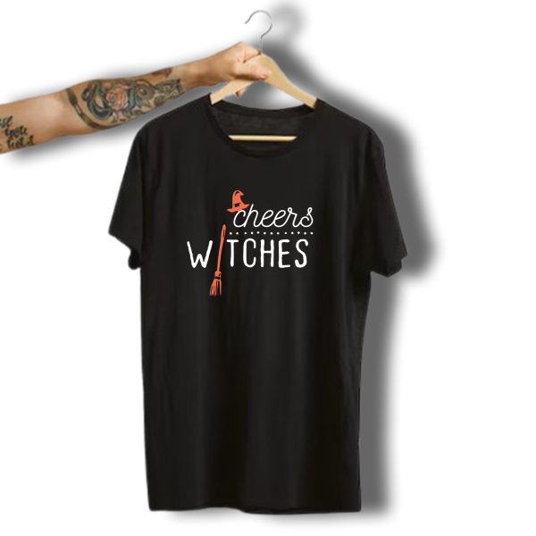 Cheers Witches Halloween Witch Pumpkin Spice Broom Hat T Shirt t shirt 1