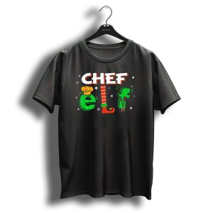 Chef Elf Christmas Matching Group Snowflakes Cooking T-Shirt