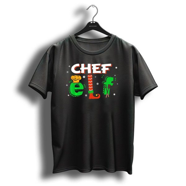 Chef Elf Christmas Matching Group Snowflakes Cooking T Shirt 1 t shirt 1