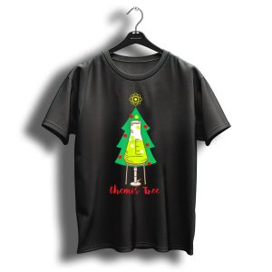 Chemis Tree Beaker Christmas Atom Funny Science Chemistry T-Shirt