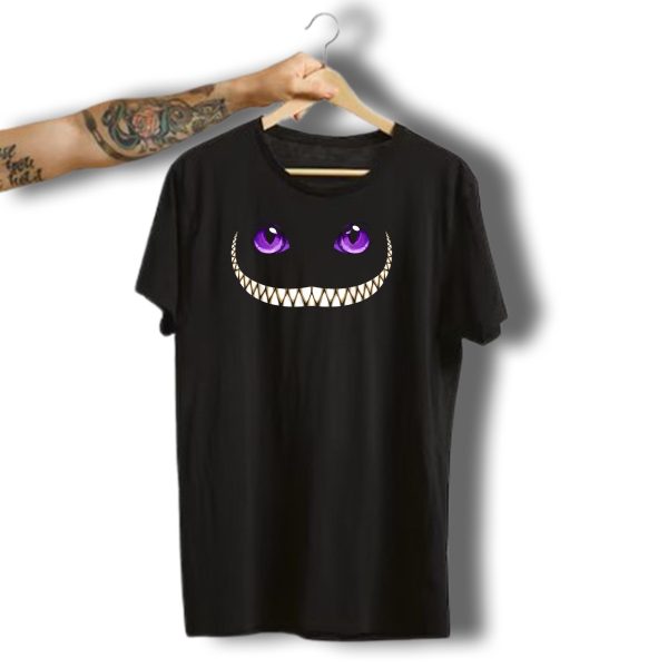 Cheshire Cat Wonderland Halloween Grin Violet Eyes T Shirt t shirt 1