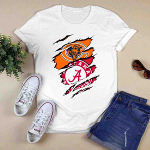 Chicago Bears Alabama Crimson Tide Football Fan Crossover T-Shirt