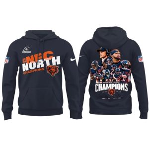 Chicago Bears Nfc North Champions 2025 All-Over Print Hoodie