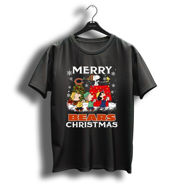 Chicago Bears Snoopy Merry Christmas Peanuts Holiday T Shirt 1 t shirt 1