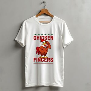 Chicken Fingers Santa Christmas Rooster Santa Hat T Shirt
