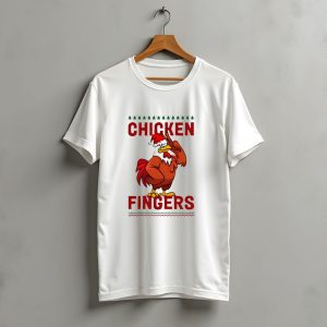 Chicken Fingers Santa Christmas Rooster Santa Hat T-Shirt