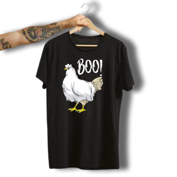 Chicken Ghost Boo Funny Farmer Halloween Chicken T Shirt t shirt 1