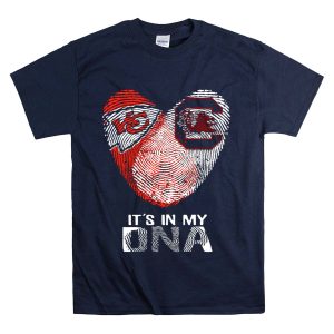 Chiefs Gamecocks Fingerprint It's In My Dna T-Shirt