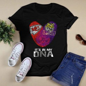 Chiefs Lsu It's In My Dna Fingerprint Heart Tiger T-Shirt