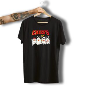 Chiefs Mahomes Jones Kelce Pacheco Halloween Ghosts T-Shirt