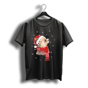 Chihuahua Christmas Cute Chihuahua Lover Festive Santa Hat And Scarf Snowflakes T-Shirt