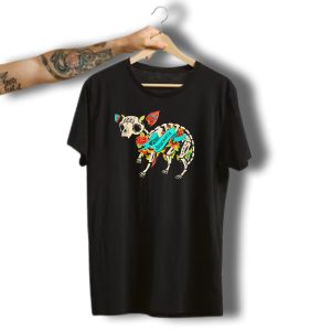 Chihuahua Dia De Los Muertos Sugar Skull Skeleton Halloween T-Shirt
