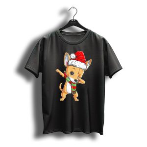 Chihuahua Santa Dabbing Christmas Scarf T-Shirt