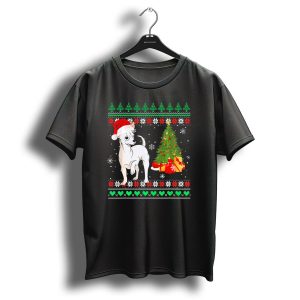 Chihuahua Santa Hat With Christmas Tree And Presents Decorated In Festive Lights T Shirt