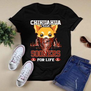 Chihuahua And Oklahoma Sooners For Life T-Shirt