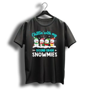 Chillin With My Second Grade Snowmies Christmas Teacher Fun T-Shirt