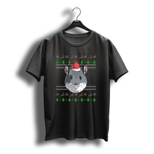 Chinchilla Santa Claus Hat Ugly Christmas T-Shirt