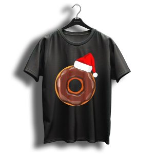 Chocolate Donut Santa Hat Matching Chris Christmas T Shirt