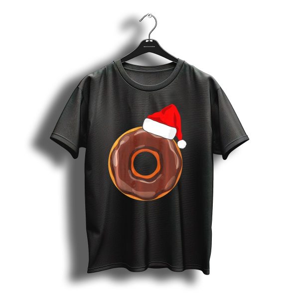 Chocolate Donut Santa Hat Matching Chris Christmas T Shirt t shirt 1