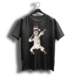 Christmas Alpaca Dabbin Santa Hat Sunglasses Dance T Shirt