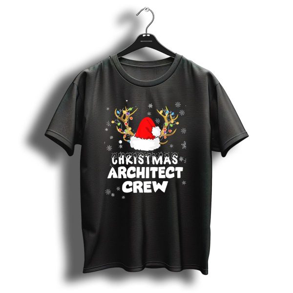 Christmas Architect Crew Santa Hat Reindeer Antlers Snowflakes T Shirt 1 t shirt 1