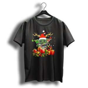Christmas Baby Yoda Reindeer Antlers Gifts The Mandalorian T Shirt