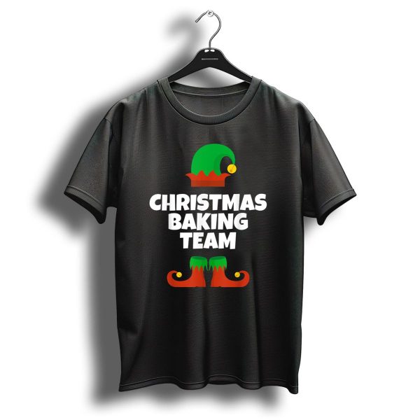 Christmas Baking Team Funny Cookie Baker Elf Hat And Shoes T Shirt 1 t shirt 1