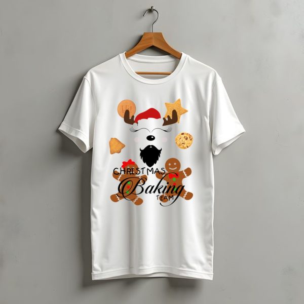Christmas Baking Team Reindeer Santa Cookies Gingerbread T Shirt t shirt 1 1