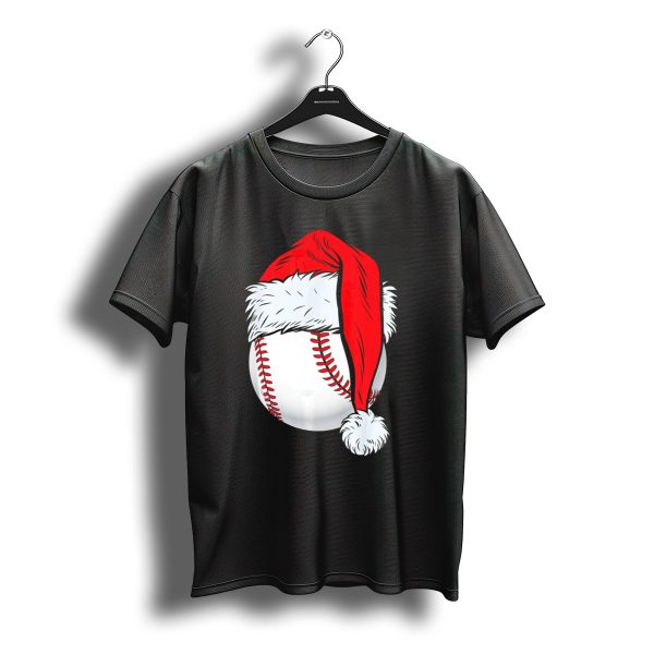 Christmas Baseball Ball Santa Hat T Shirt t shirt 1