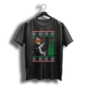 Christmas Basketball Santa Dunk Ugly T-Shirt