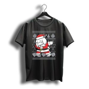 Christmas Bichon Frise Santa Dabbing Ugly T-Shirt