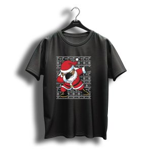 Christmas Black Santa Dabbing Ugly T-Shirt