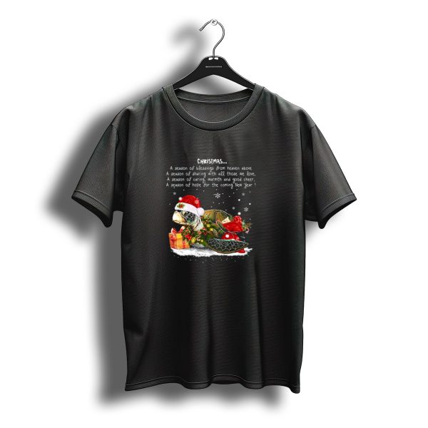 Christmas Blessings From Heaven Above With Santa Turtle T Shirt t shirt 1