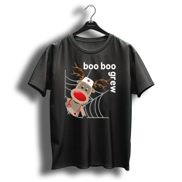 Christmas Boo Boo Crew Reindeer Nurse Stethoscope Hat Web T Shirt 1 t shirt 1